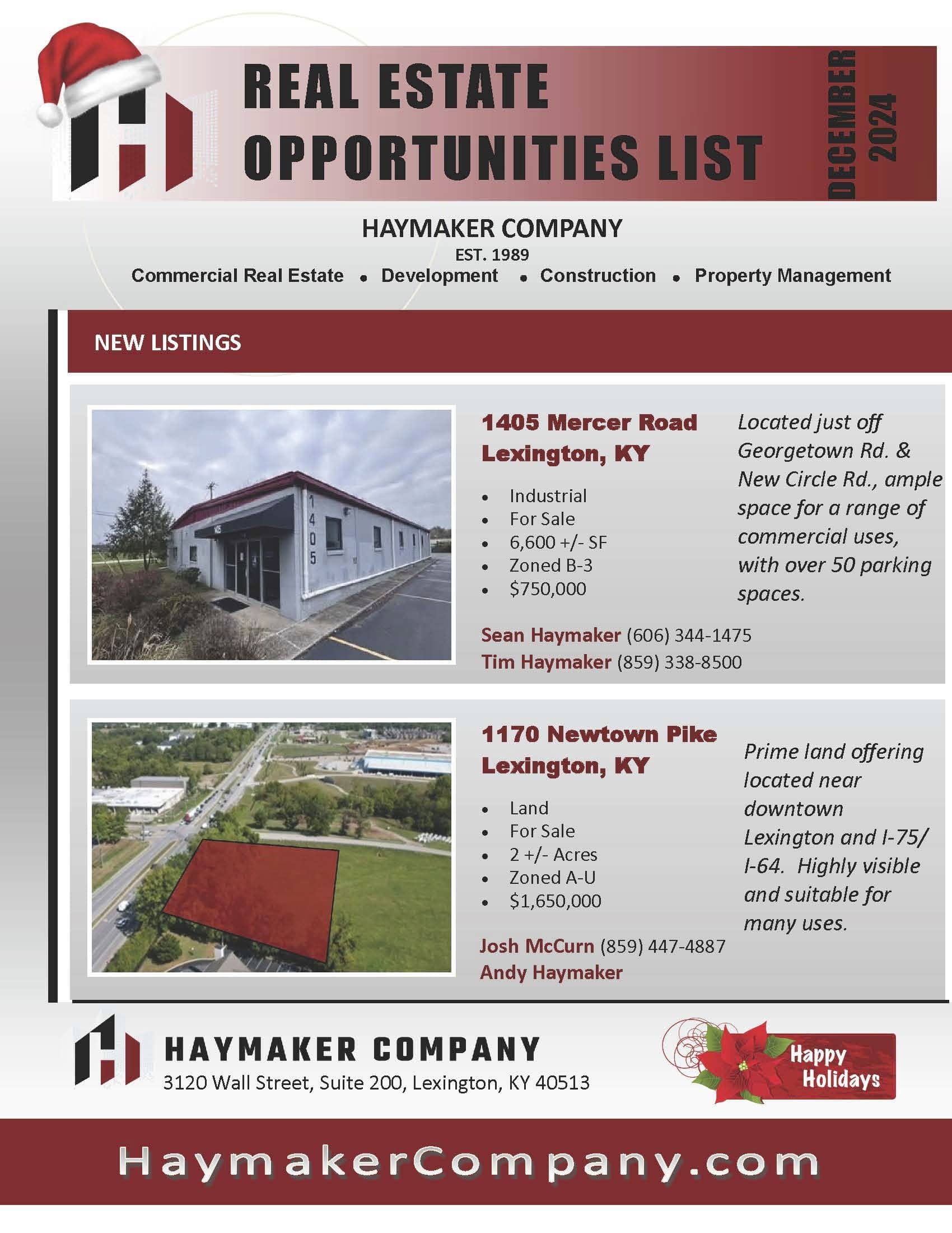 Haymaker Company Opportunities List- December 2024