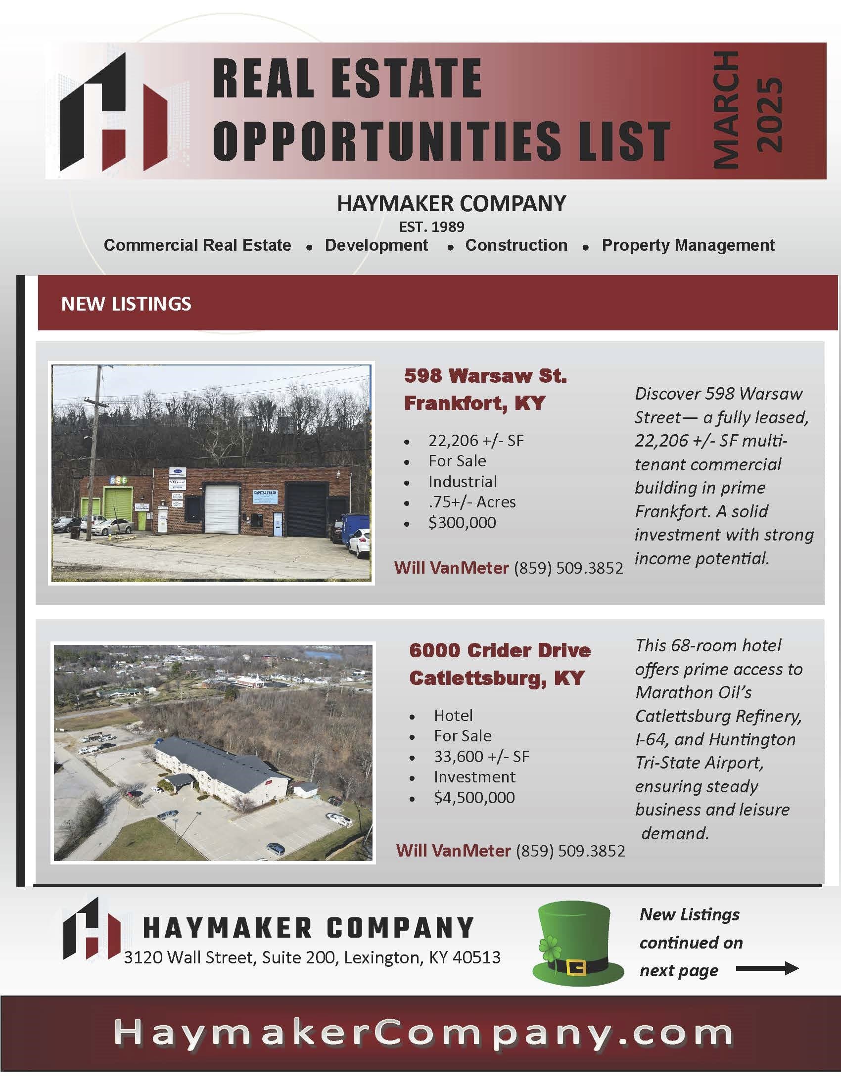 Haymaker Company Opportunities List- March 2025