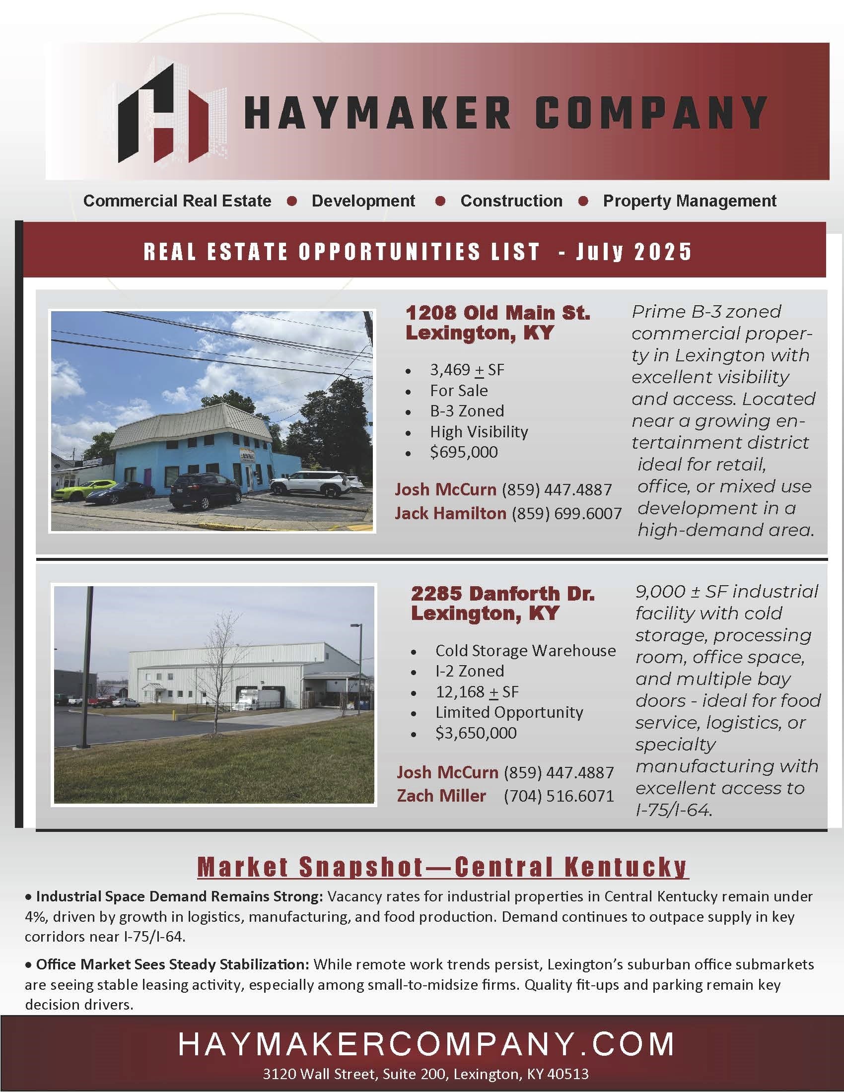 Haymaker Company Opportunities List- July 2025