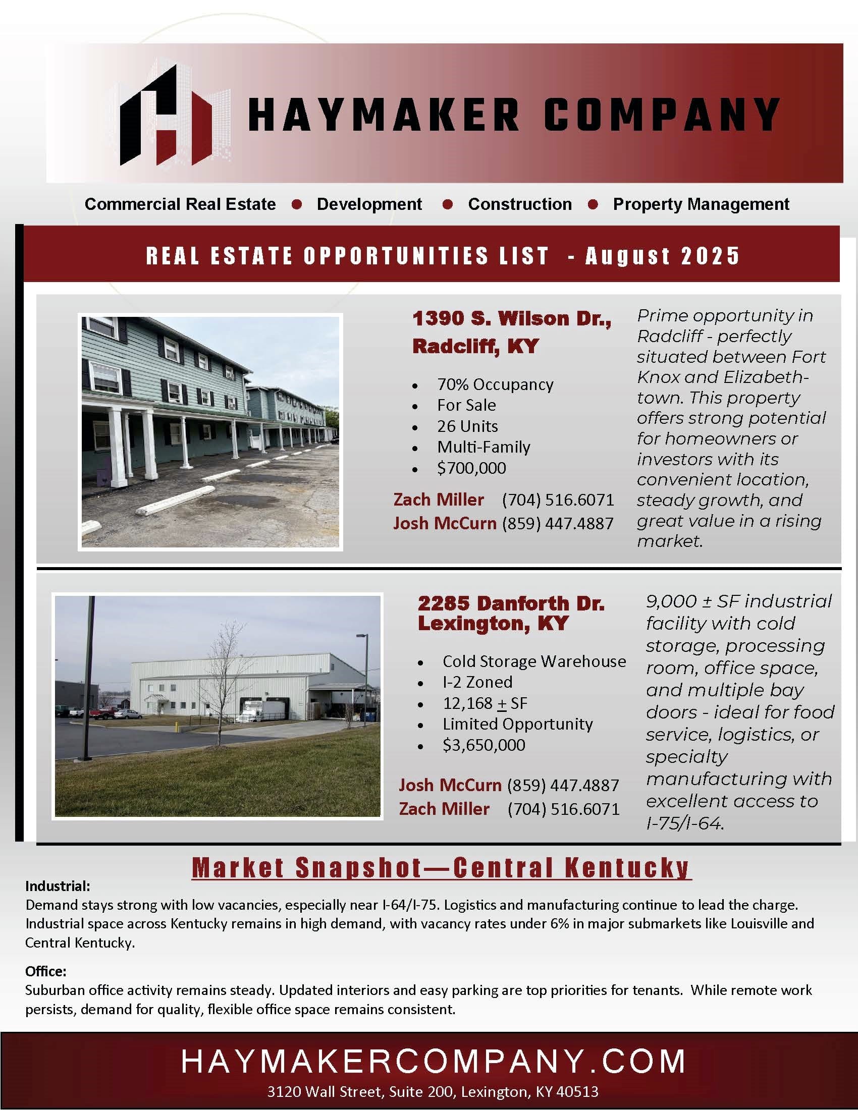 Haymaker Company Opportunities List- August 2025